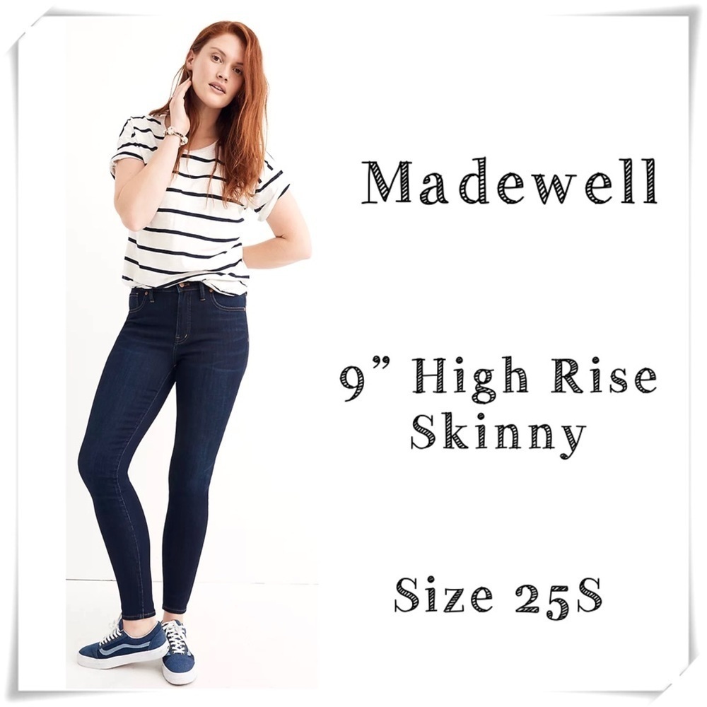 MADEWELL 9” High Rise Skinny Jeans in Larkspur Wash TENCEL Denim Edition #H5795